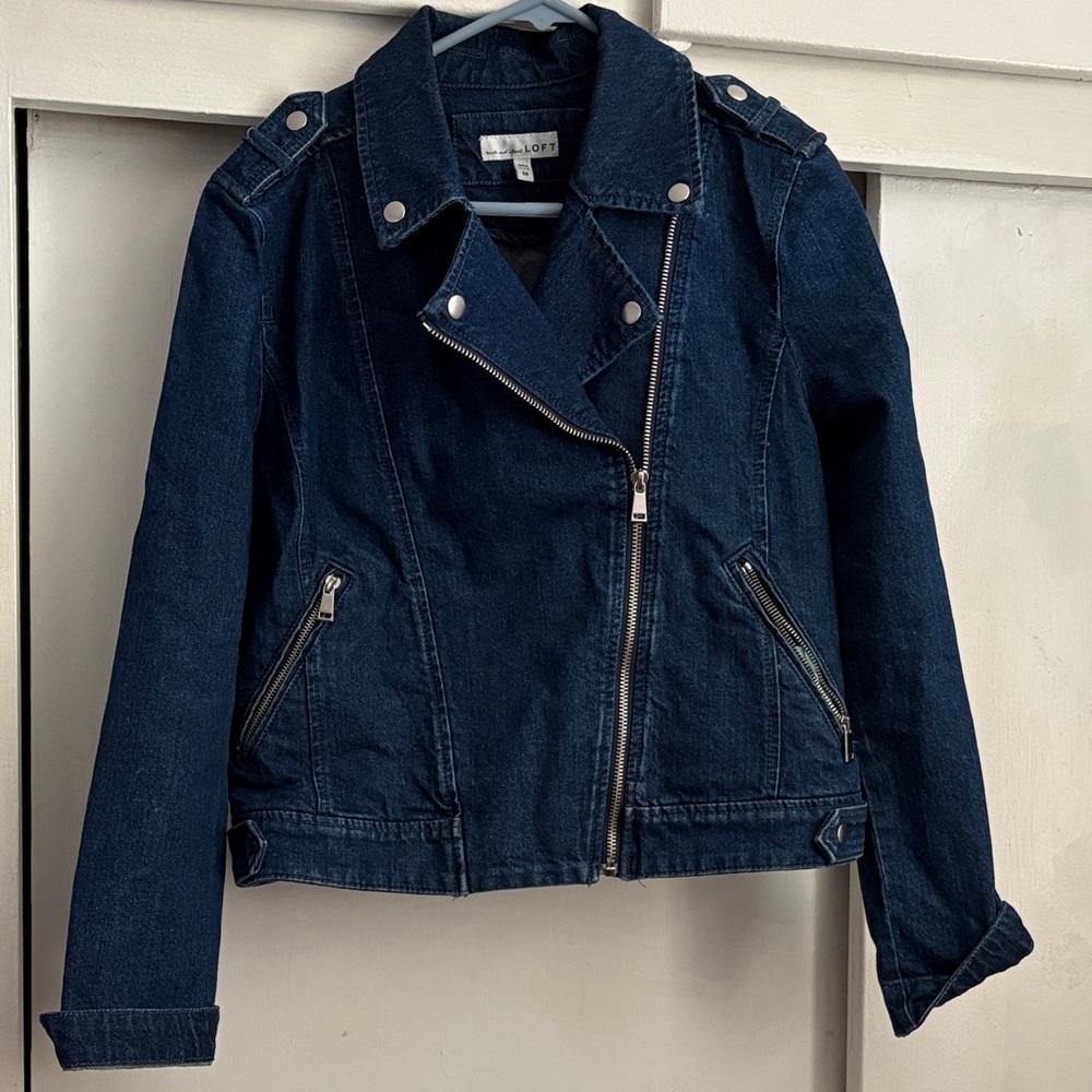 Loft dark blue Jean jacket